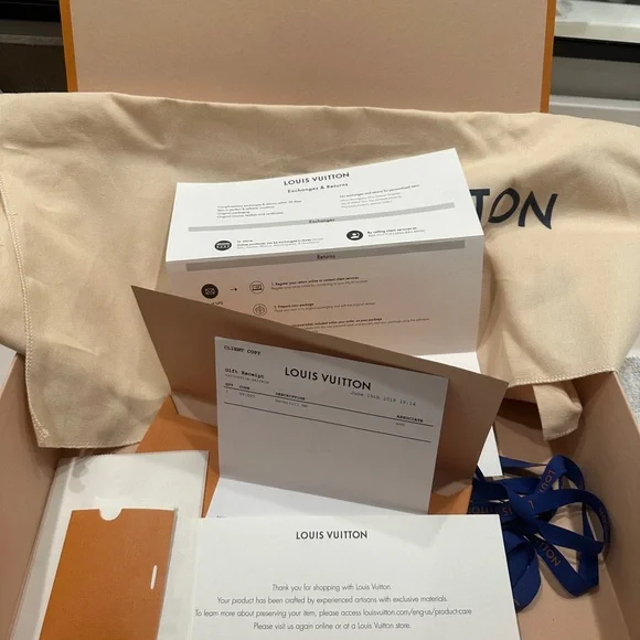 Authentic Louis Vuitton Neverfull MM Damier Azur - Picture 12 of 13